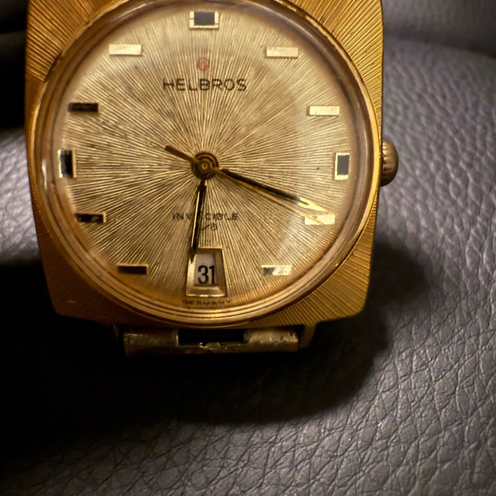 1965 Helbros Gold-Tone Vintage Watch